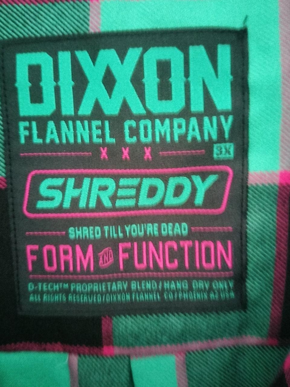 Dixon Shreddy Men's Turquoise & Pink Flannel Shirt